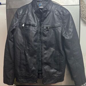 Buffalo David Bitton Men's Black Faux Leather Jacket